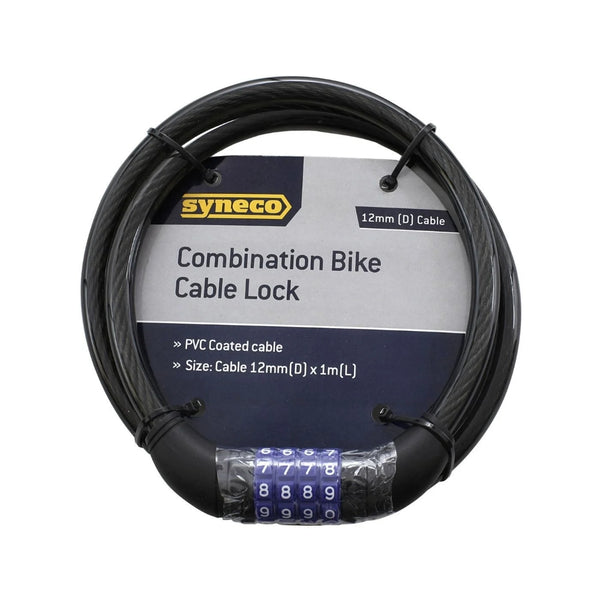 Syneco 12mm x 1m Bicycle Lock Combination
